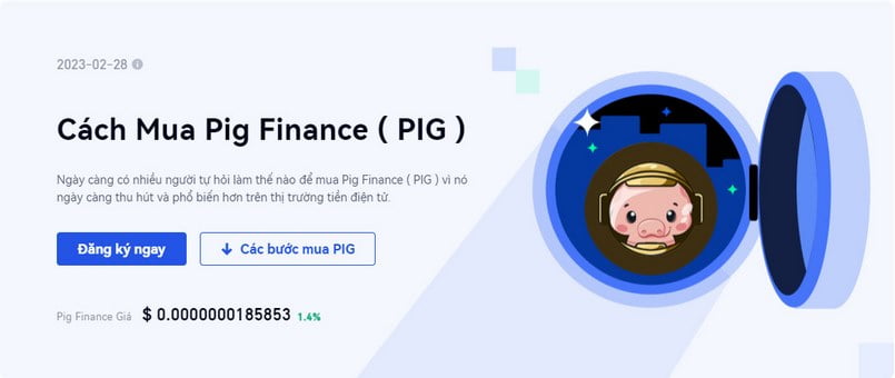 Có thể mua được PIG tại sàn giao dịch nào?