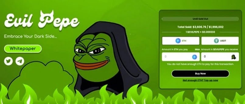Đồng Evil Pepe Mang Đến Cơ Hội Hấp Dẫn Để Tận Dụng Sức Nóng Của Tiền Ảo Meme